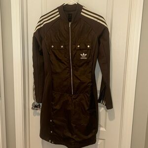 Three Stripes Adidas Brown Dress Size M